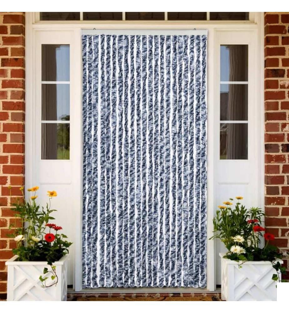 Moustiquaire Bleu et blanc 90x200 cm Chenille
