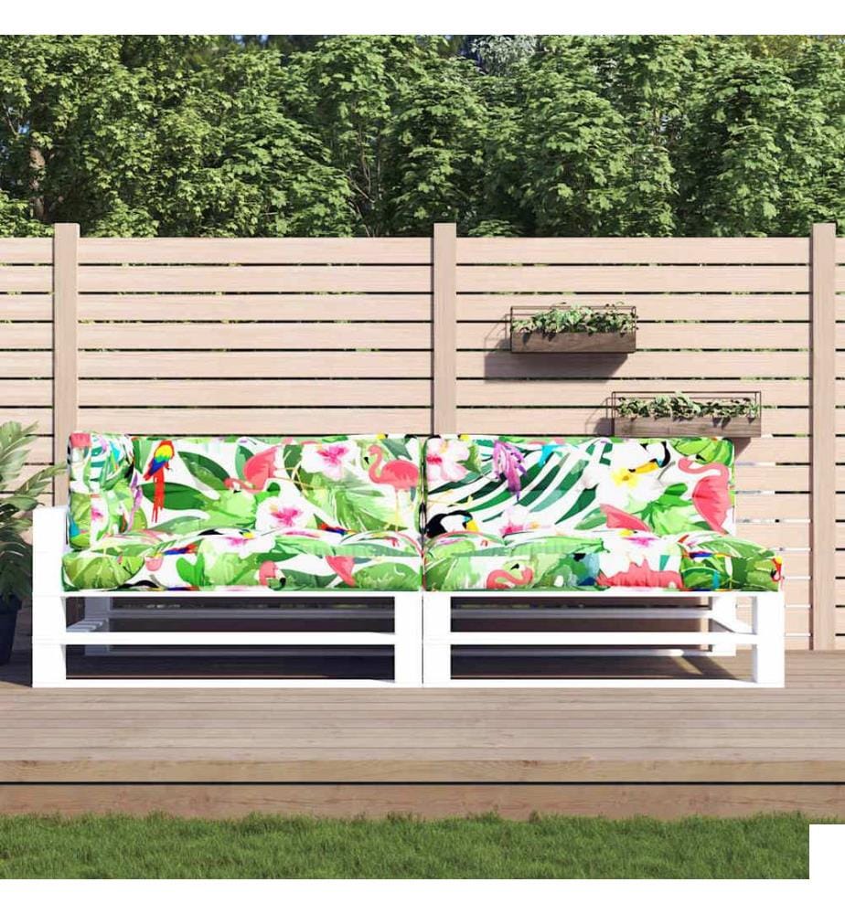 Coussins de palette lot de 5 multicolore tissu