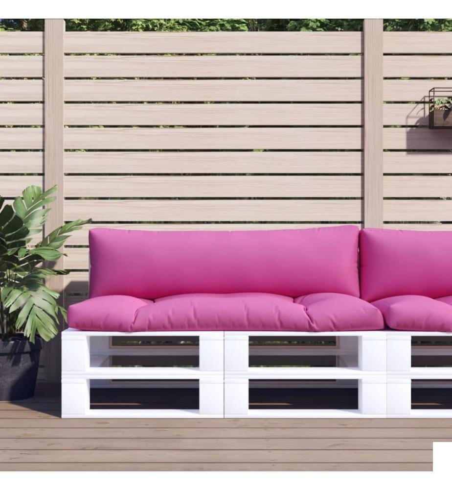 Coussins de palette lot de 2 rose tissu Oxford