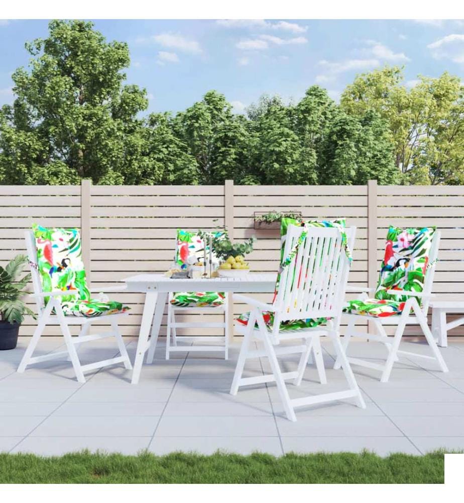 Coussins de chaise à dossier haut lot de 4 multicolore