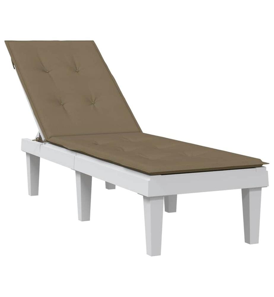 Coussin de chaise longue taupe mélangé (75+105) x 50 x 4 cm tissu