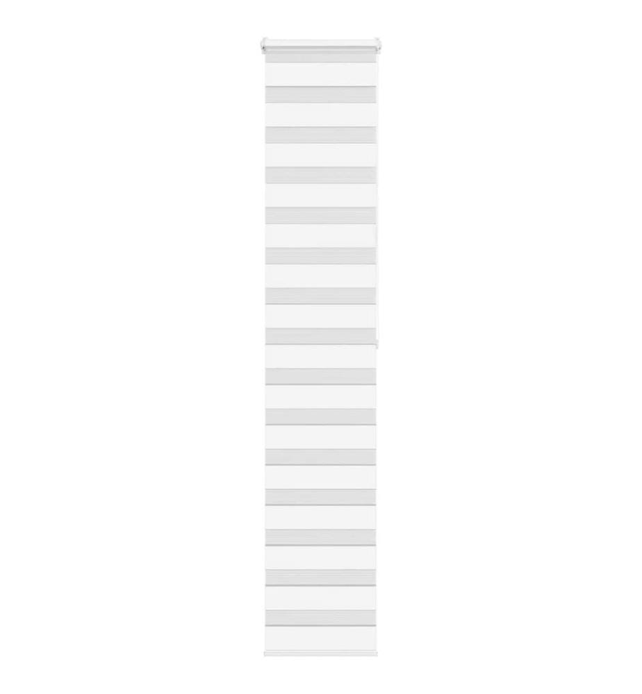 Store zèbre blanc 50x200 cm largeur du tissu 45,9 cm polyester