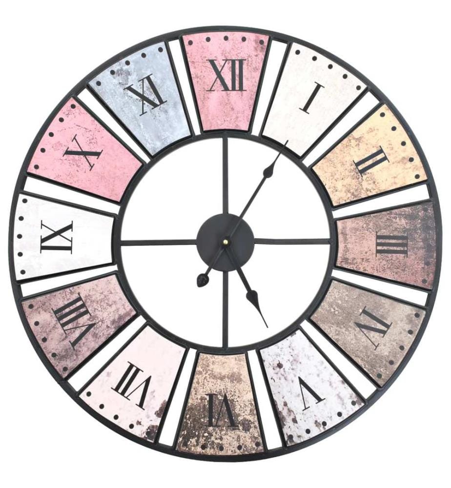 Horloge murale vintage avec mouvement à quartz 60 cm XXL