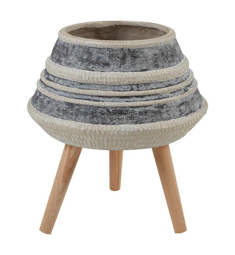 Cache-pot sur pied ATHAEA 37 cm Beige
