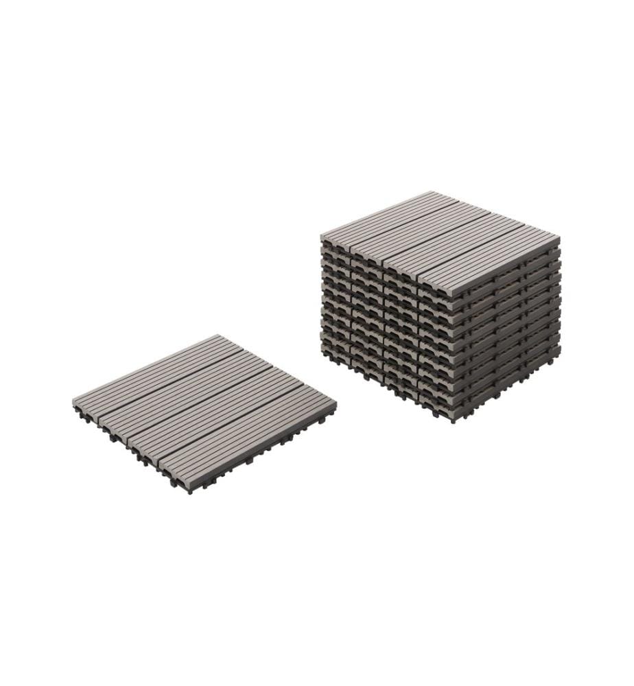 Caillebotis ATELETA Composite bois-plastique (WPC) Gris