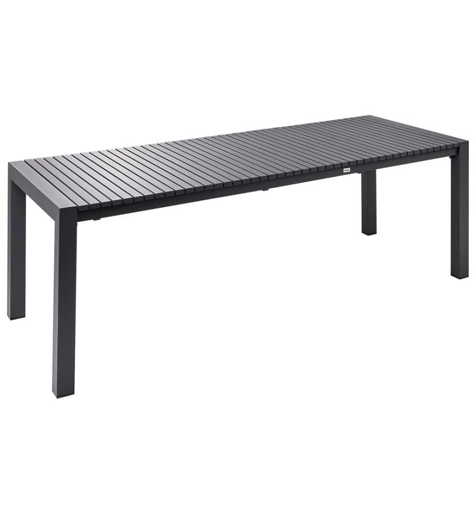 Table de salle à manger de jardin extensible ARDESIO 160/220 cm 90 cm Métal Gris foncé