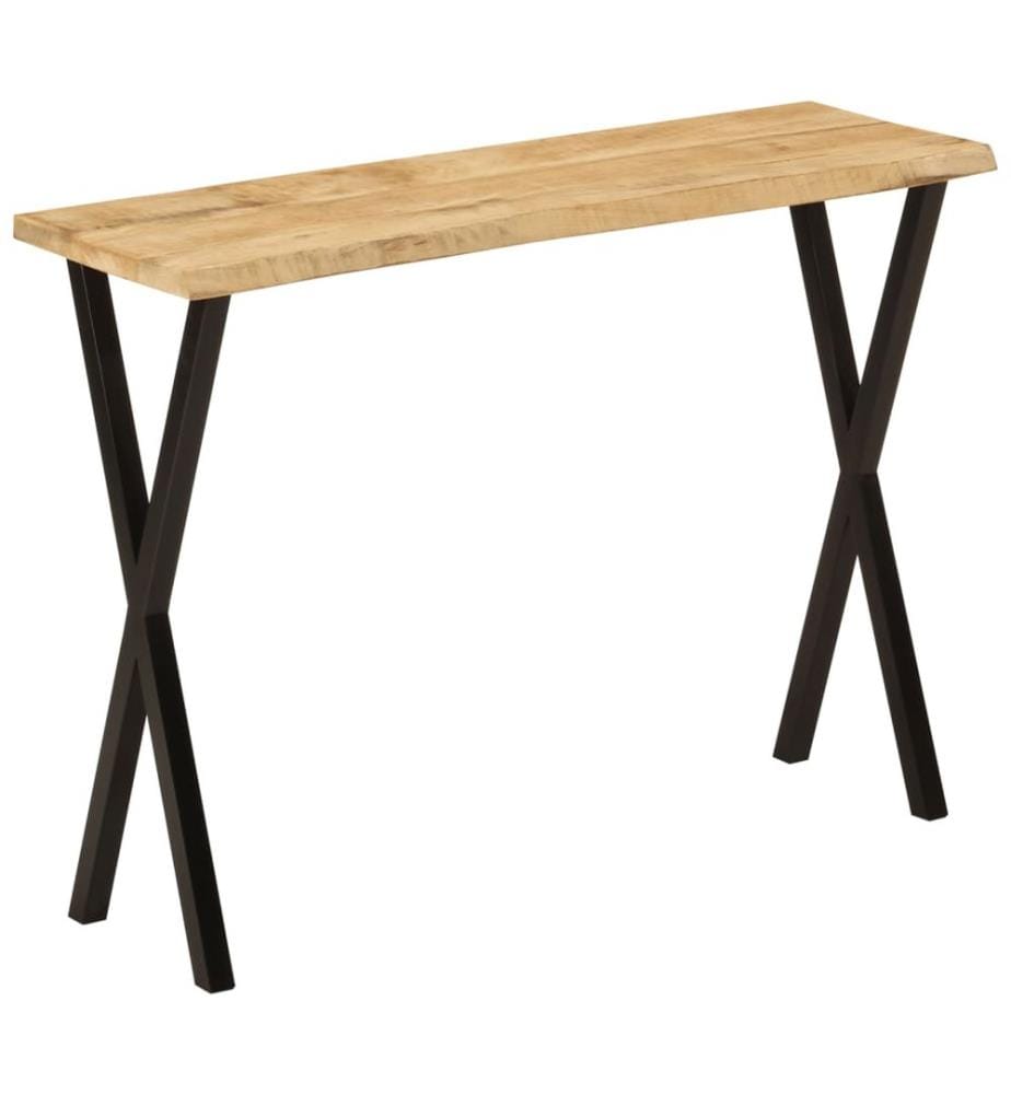 Table console à live edge 105x33x76 cm bois de manguier massif