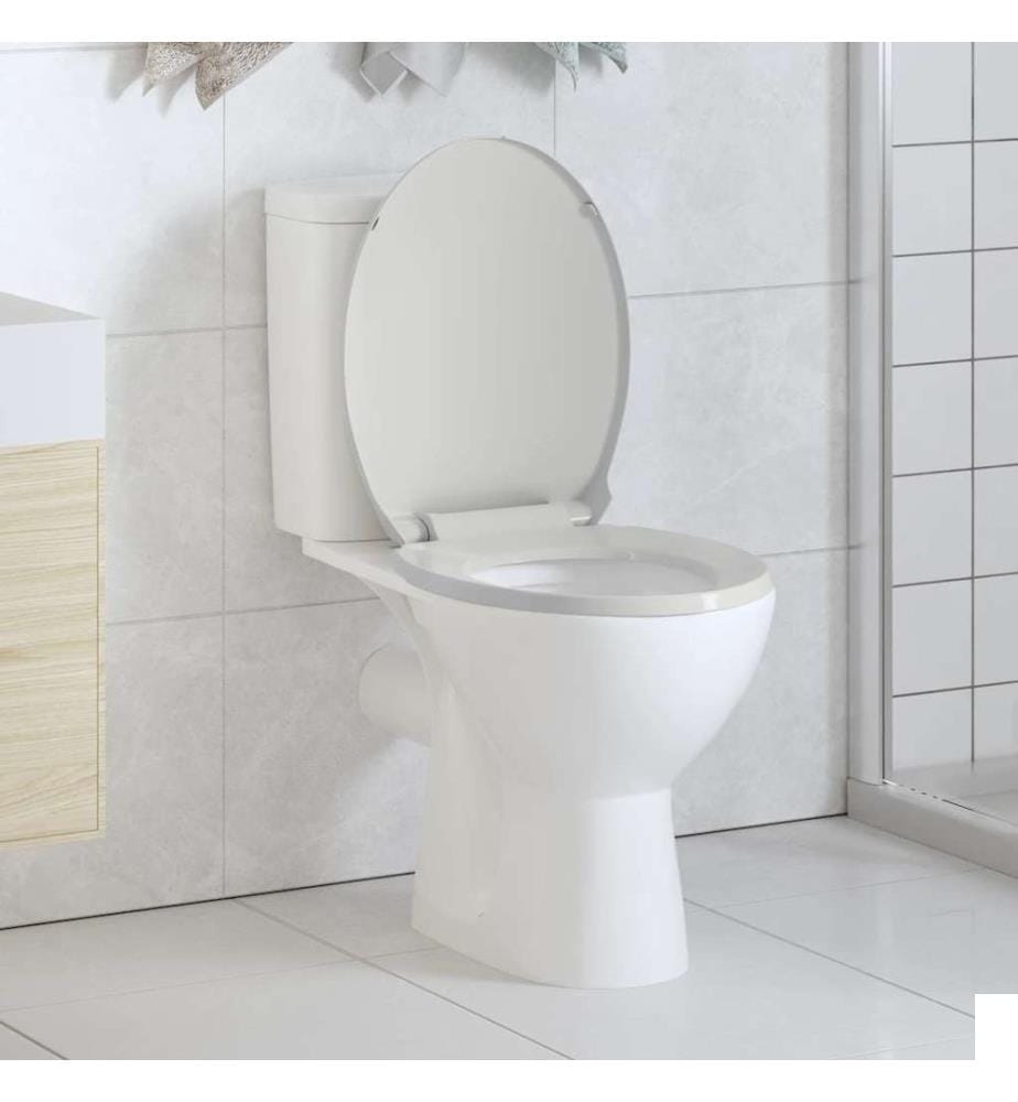 Abattant WC à fermeture en douceur Blanc Ovale