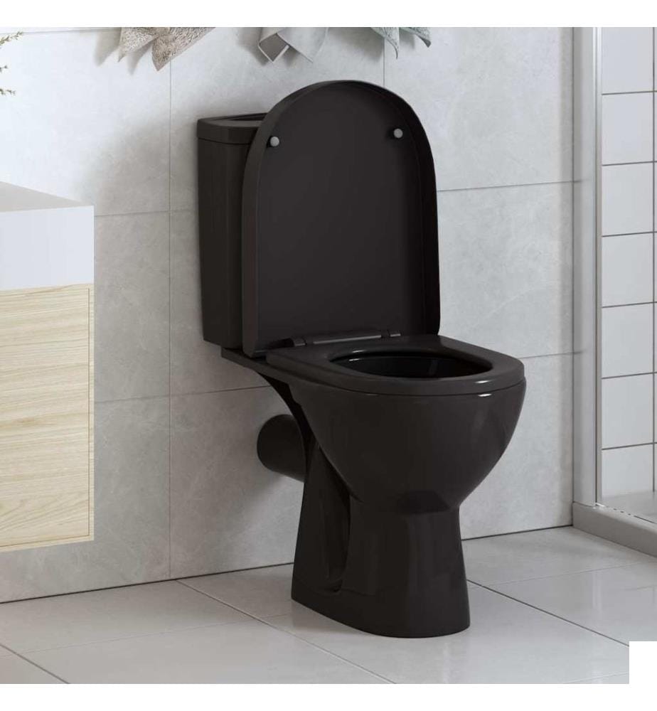 Abattant WC à fermeture en douceur Libération rapide Noir