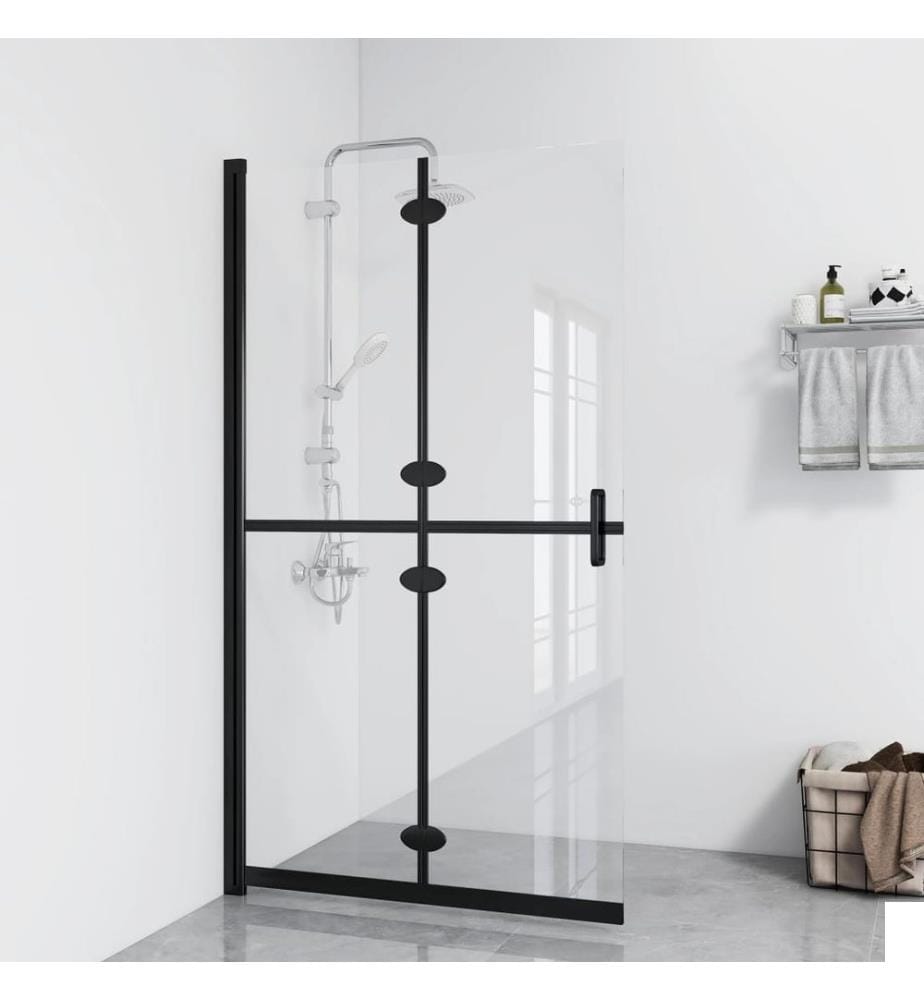 Paroi de douche pliable Verre ESG transparent 100x190 cm