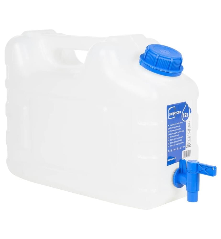 Réservoir d'eau avec robinet transparent 10 L plastique