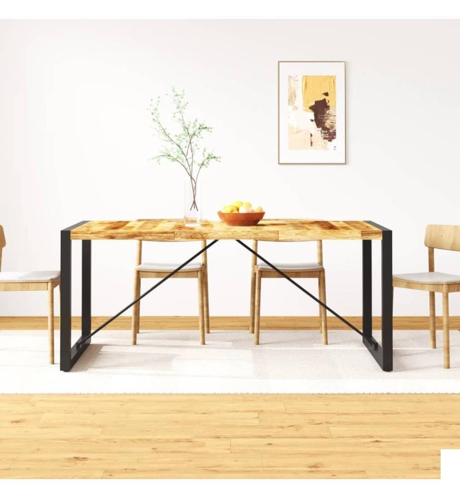 Table à manger Bois de manguier brut 180 cm