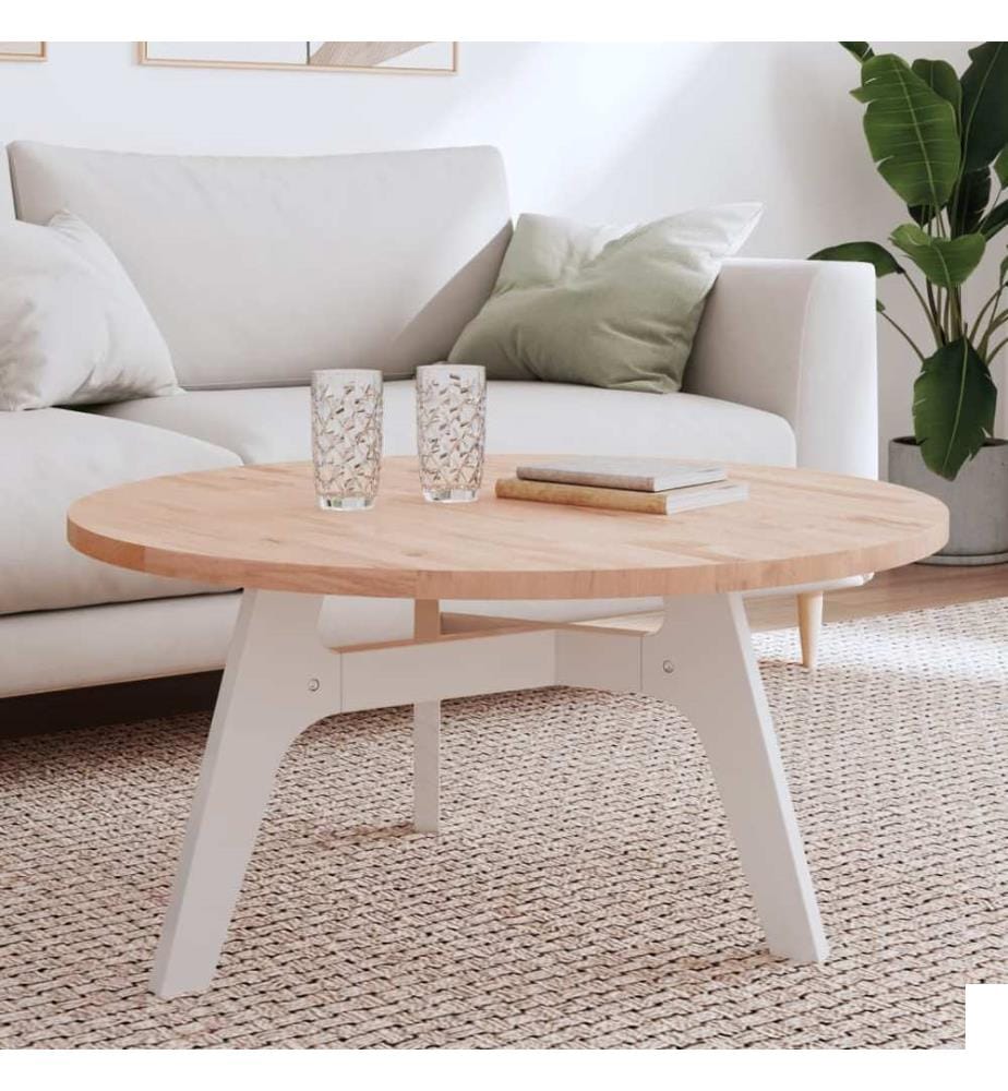 Dessus de table Ø90x2,5 cm rond bois massif de hêtre