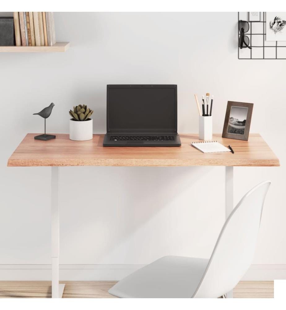 Dessus de table bois chêne massif traité bordure assortie