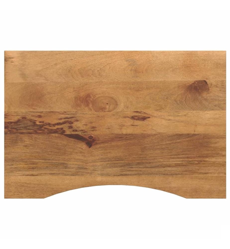 Dessus de bureau avec courbe 90x50x2,5 cm manguier massif brut