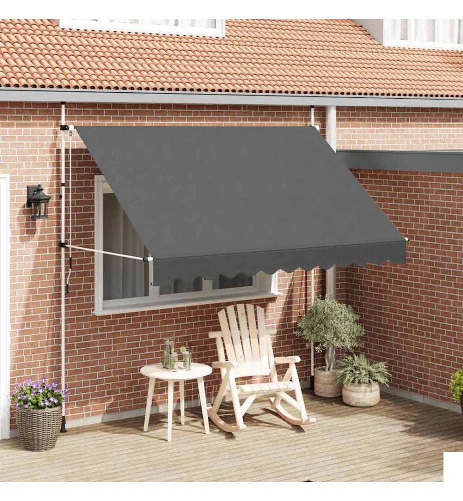 Auvent manuel rétractable 300 cm Anthracite
