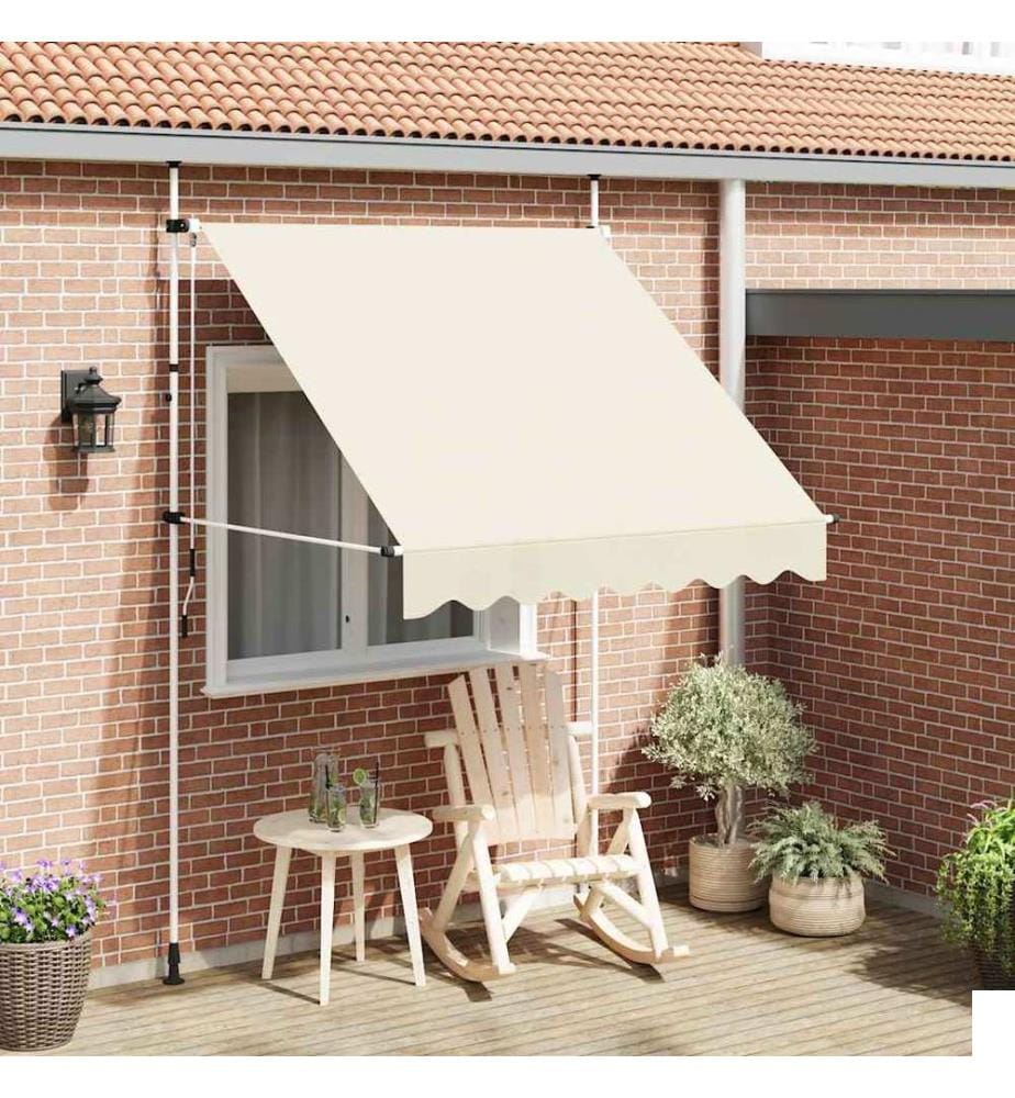 Auvent manuel rétractable 200 cm Crème