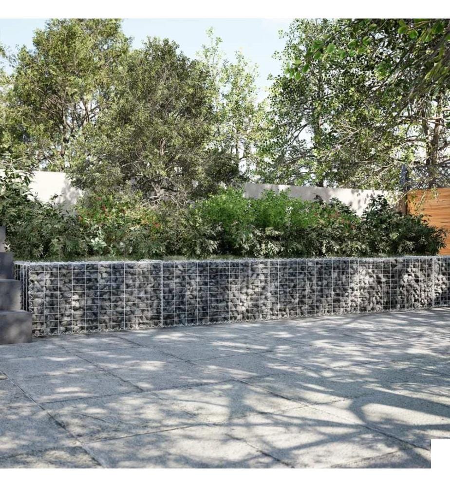 Panier gabion avec couvercle 400x50x50 cm fer galvanisé