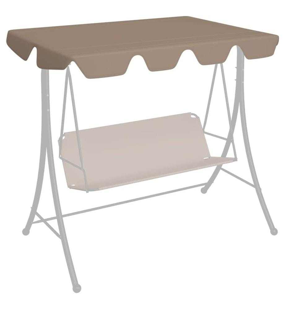 Toit de rechange de balançoire taupe 188/168x145/110 cm