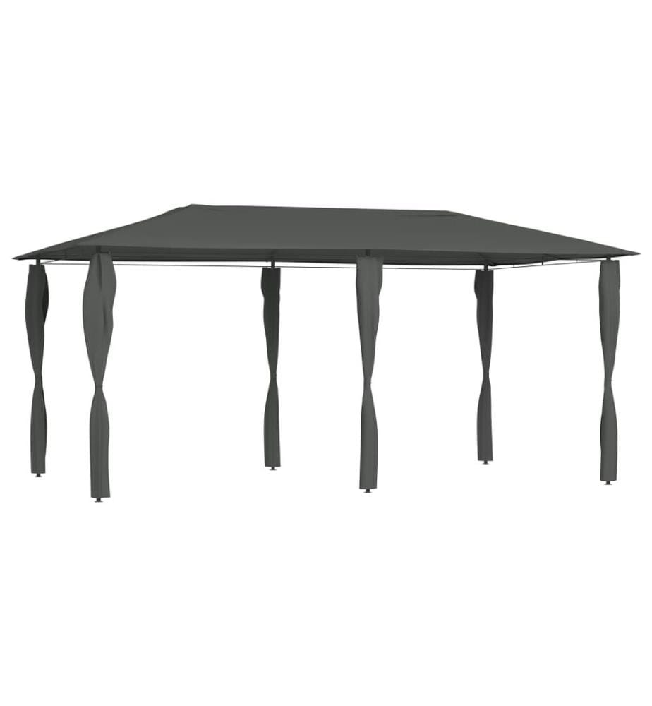 Belvédère avec revêtement de poteaux 2,98x5,3x2,59 m 160 g/m²