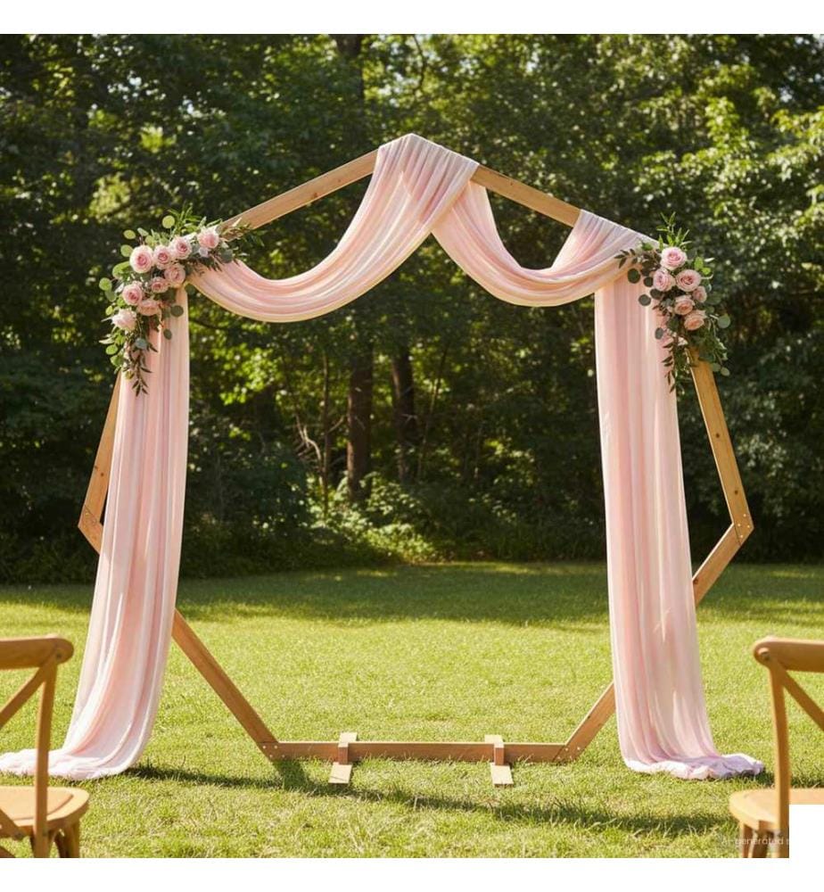 Arche de mariage Marron Clair 221 x 92 x 216 cm