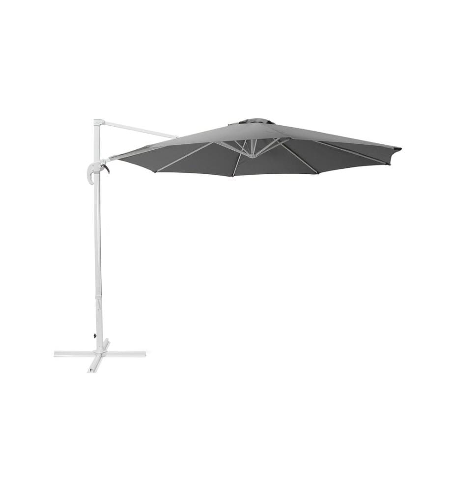 Parasol déporté 300 cm SAVONA Gris foncé Gris