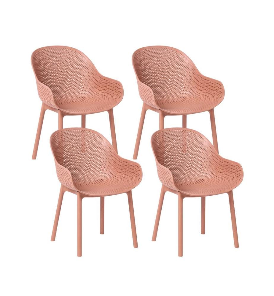 Lot de 4 chaises de jardin TIGGIANO Corail