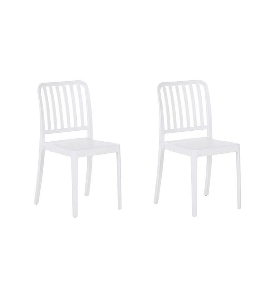 Lot de 2 chaises de jardin SERSALE Matière synthétique Blanc