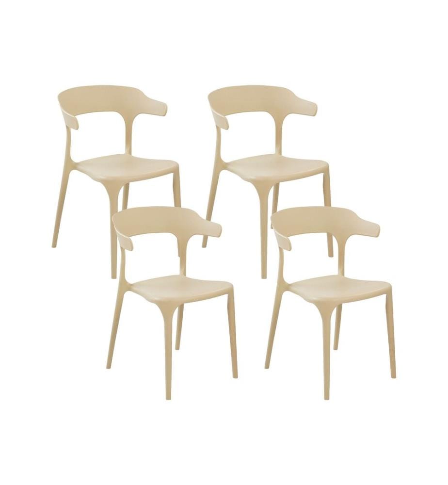 Lot de 4 chaises de jardin GUBBIO Beige sable