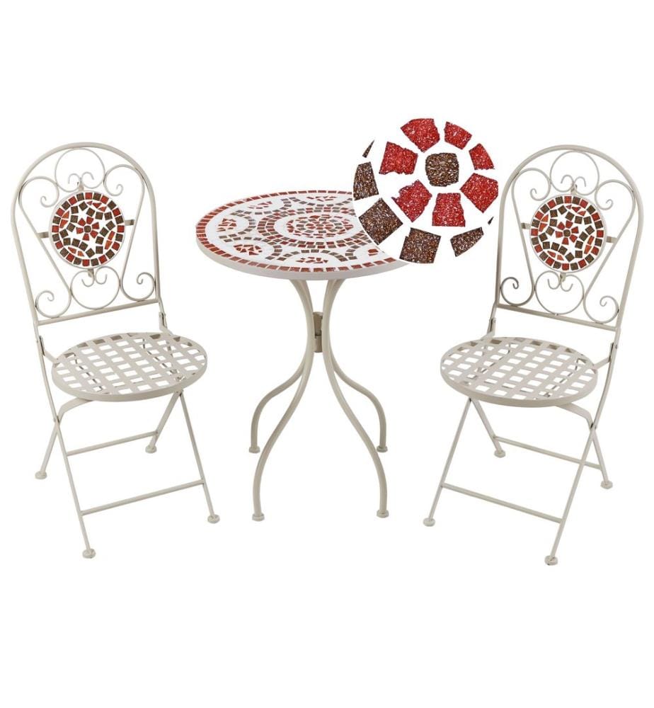 Ensemble bistrot Pliant SPELLO Métal Blanc