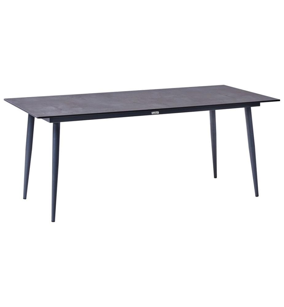 Table de salle à manger de jardin TOLENTINO 180 cm 90 cm Effet pierre Gris