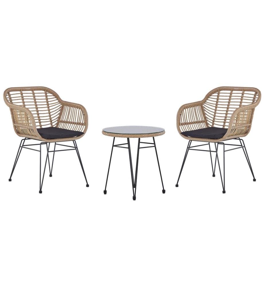 Ensemble bistrot avec coussins TROPEA II Naturel