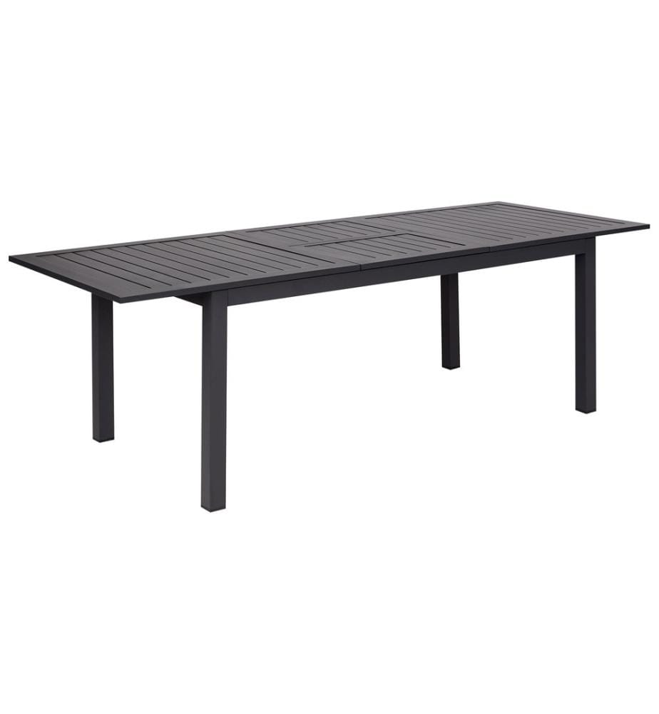 Table de salle à manger de jardin extensible SKALOMA 180/240 cm 90 cm Métal Gris foncé