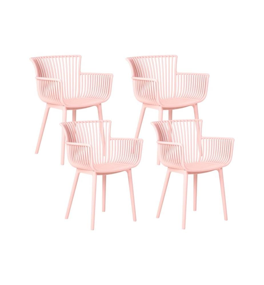 Lot de 4 chaises de jardin PESARO Rose