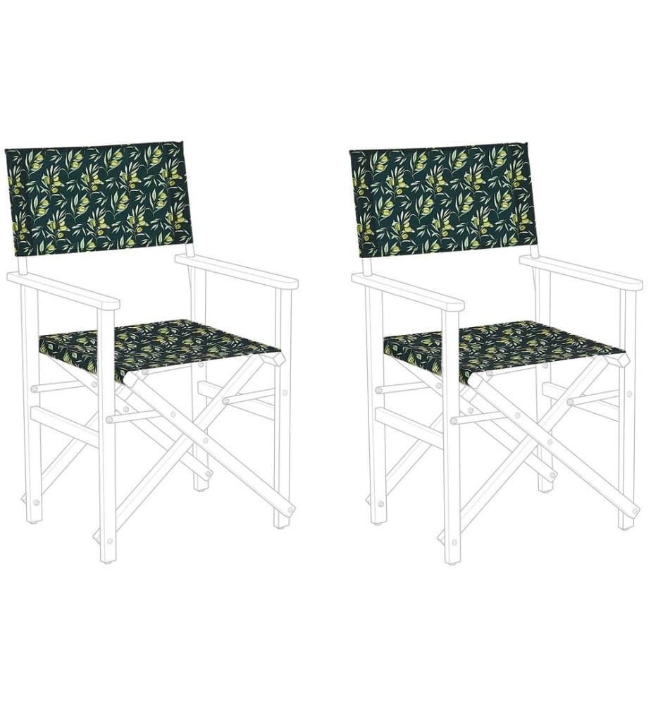 Lot de 2 tissus de remplacement pour chaises de jardin CINE Vert foncé