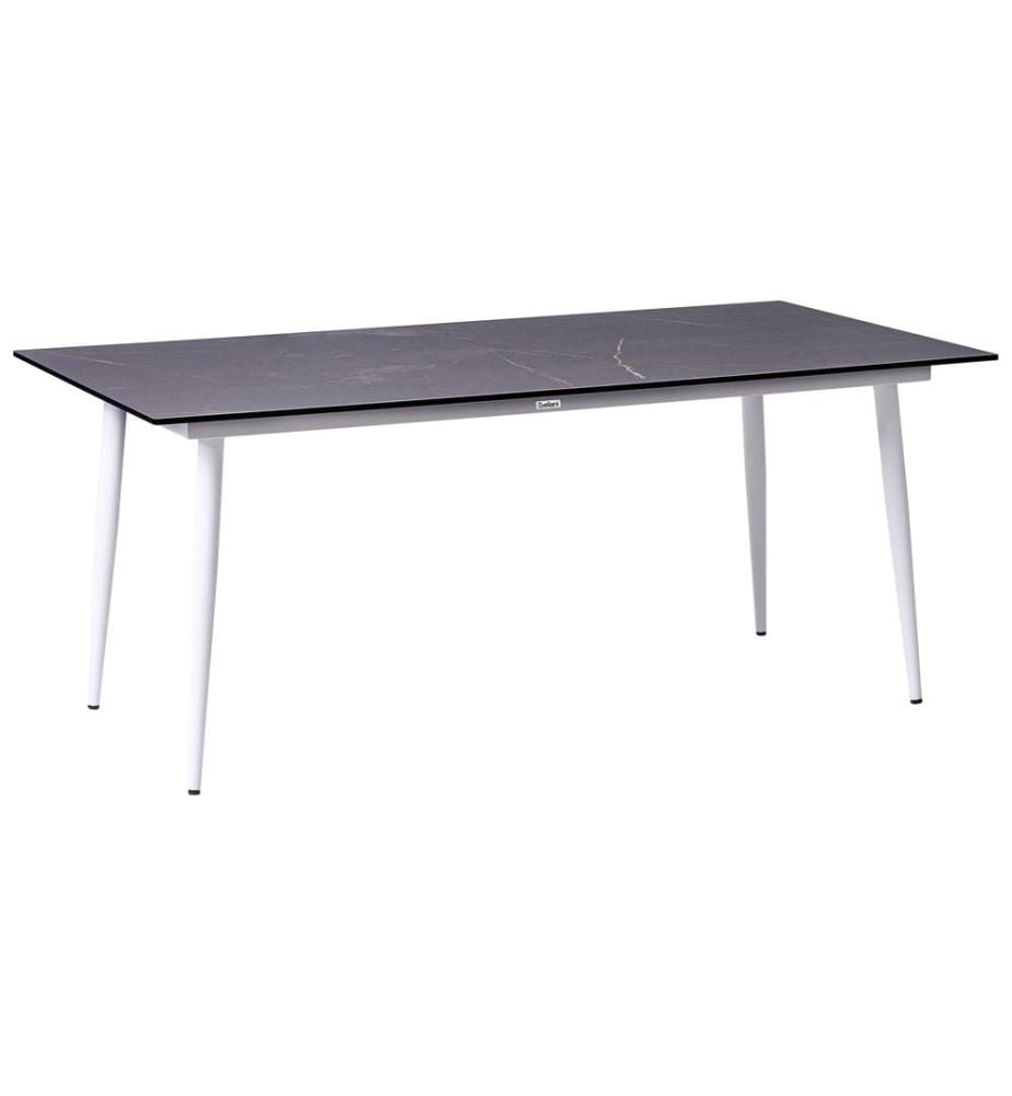 Table de salle à manger de jardin TOLENTINO 180 cm 90 cm Effet marbre Marbre gris