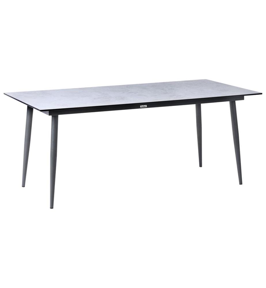 Table de salle à manger de jardin TOLENTINO 180 cm 90 cm Effet pierre Gris clair