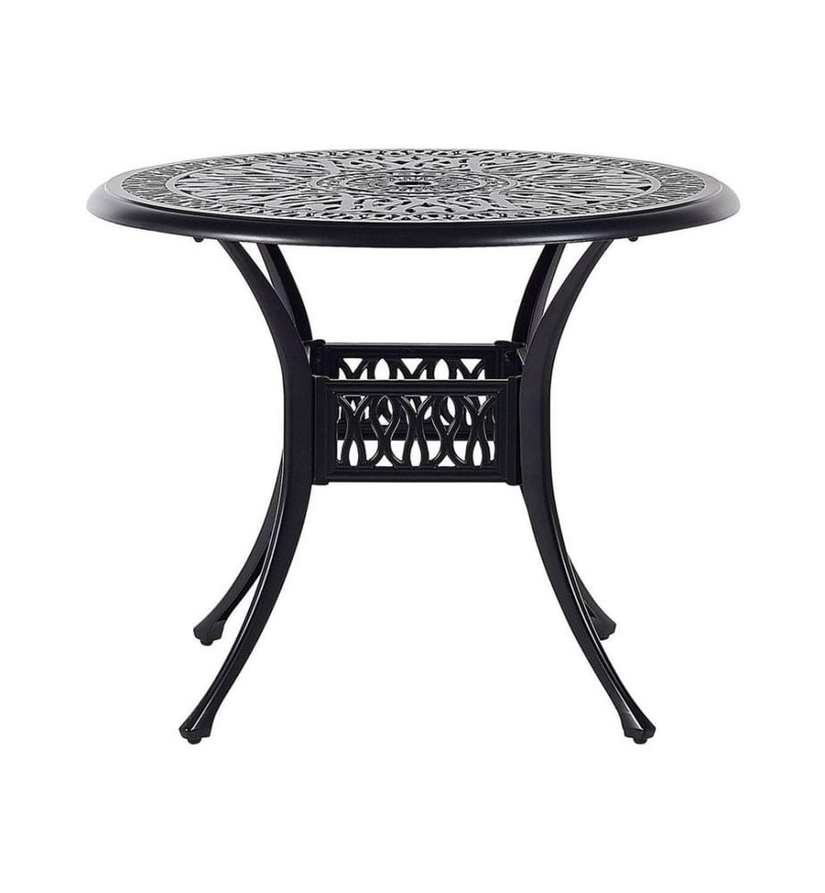 Table bistrot ANCONA 90 cm 90 cm Métal Noir