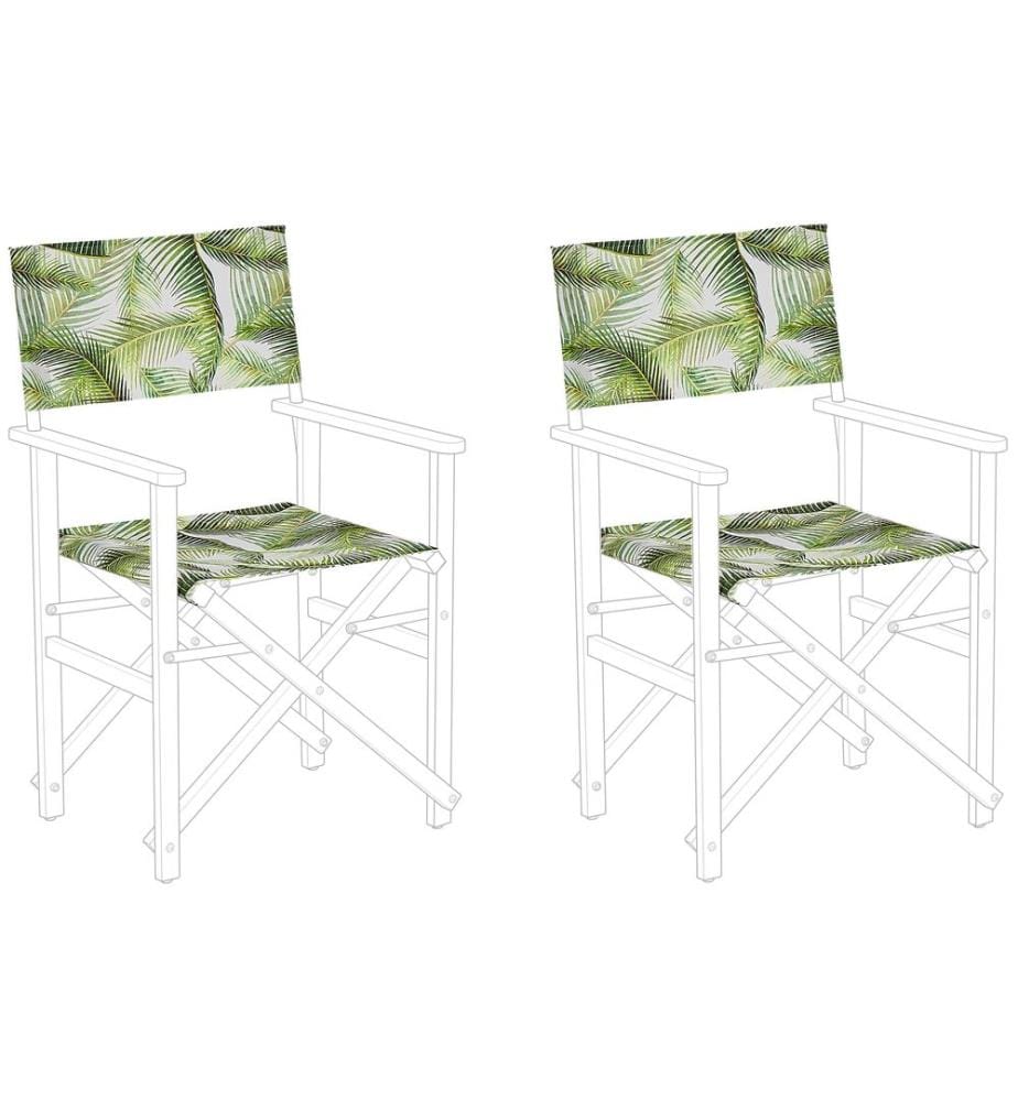 Lot de 2 tissus de remplacement pour chaises de jardin CINE Vert clair