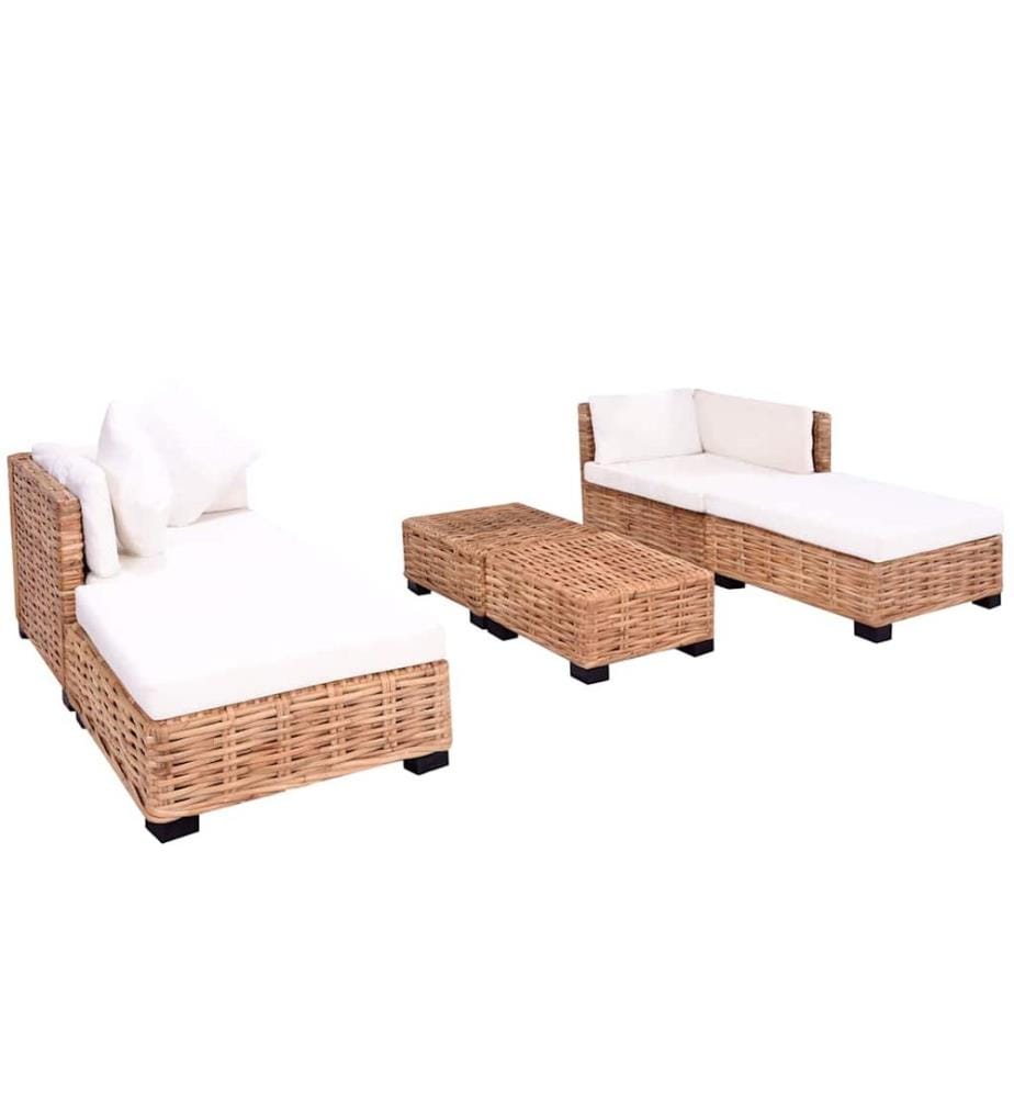 Ensemble de canapés 16 pcs Rotin naturel