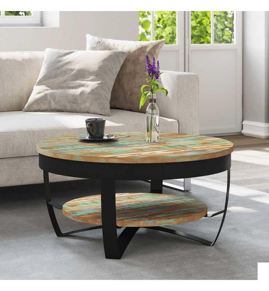 Table basse Bois massif de récupération 65x32 cm