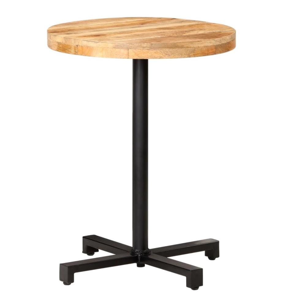 Table de bistro Ronde Ø60x75 cm Bois de manguier brut