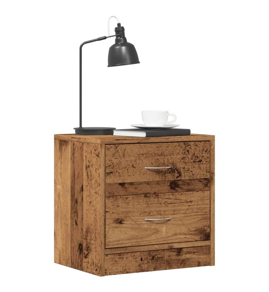 Tables de chevet 2 pcs vieux bois 40x30x40 cm bois d'ingénierie