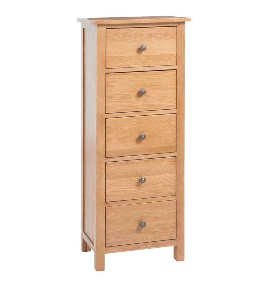 Commode haute 45x32x110 cm Bois de chêne massif