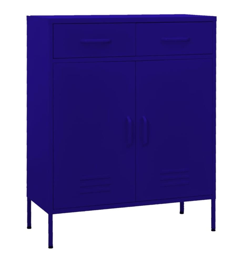 Armoire de rangement Bleu marine 80x35x101,5 cm Acier