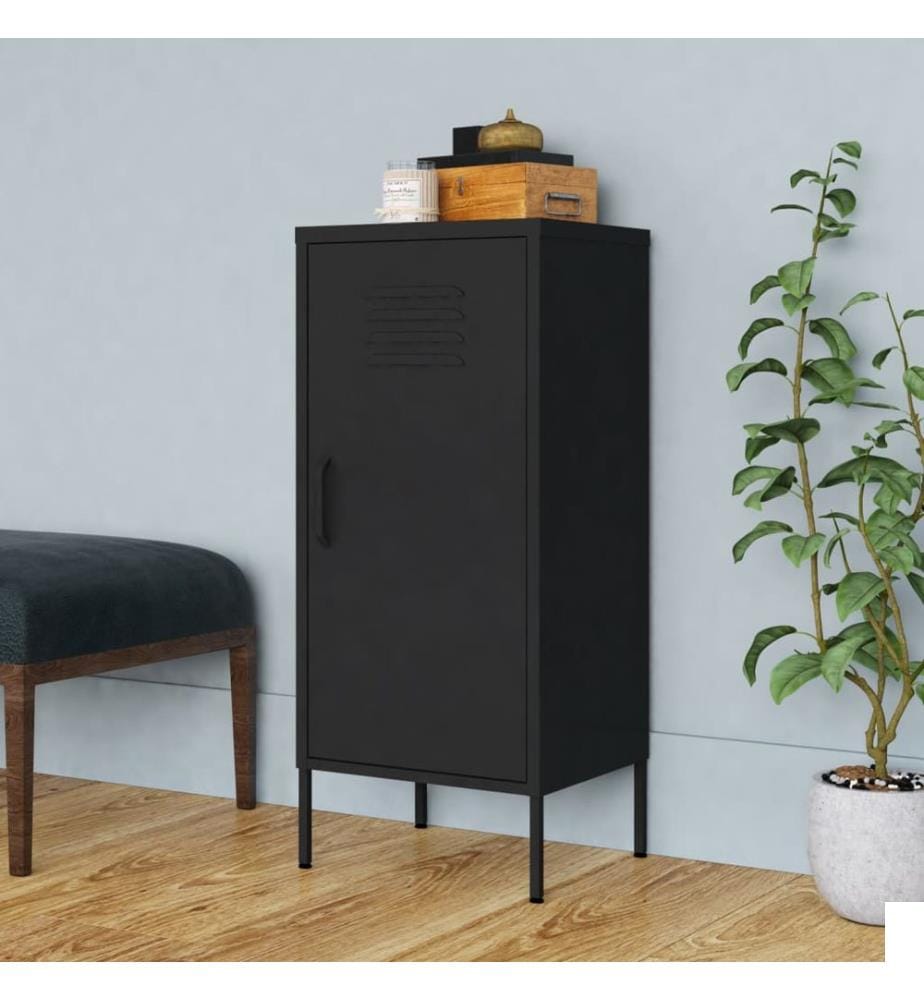 Armoire de rangement Noir 42,5x35x101,5 cm Acier