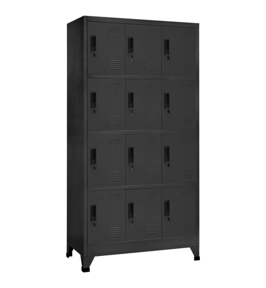 Armoire à casiers Anthracite 90x45x180 cm Acier