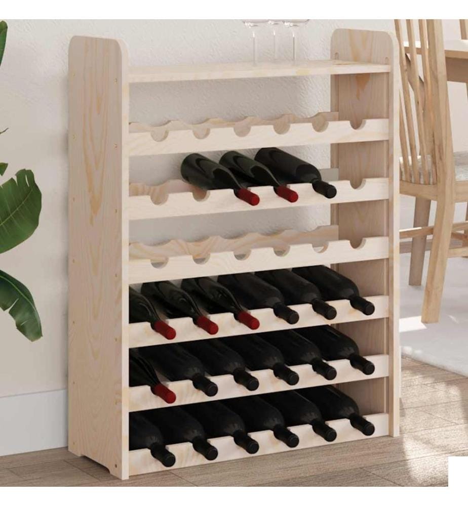 Casier à vin et panneau supérieur 67,5x25x87 cm bois pin massif