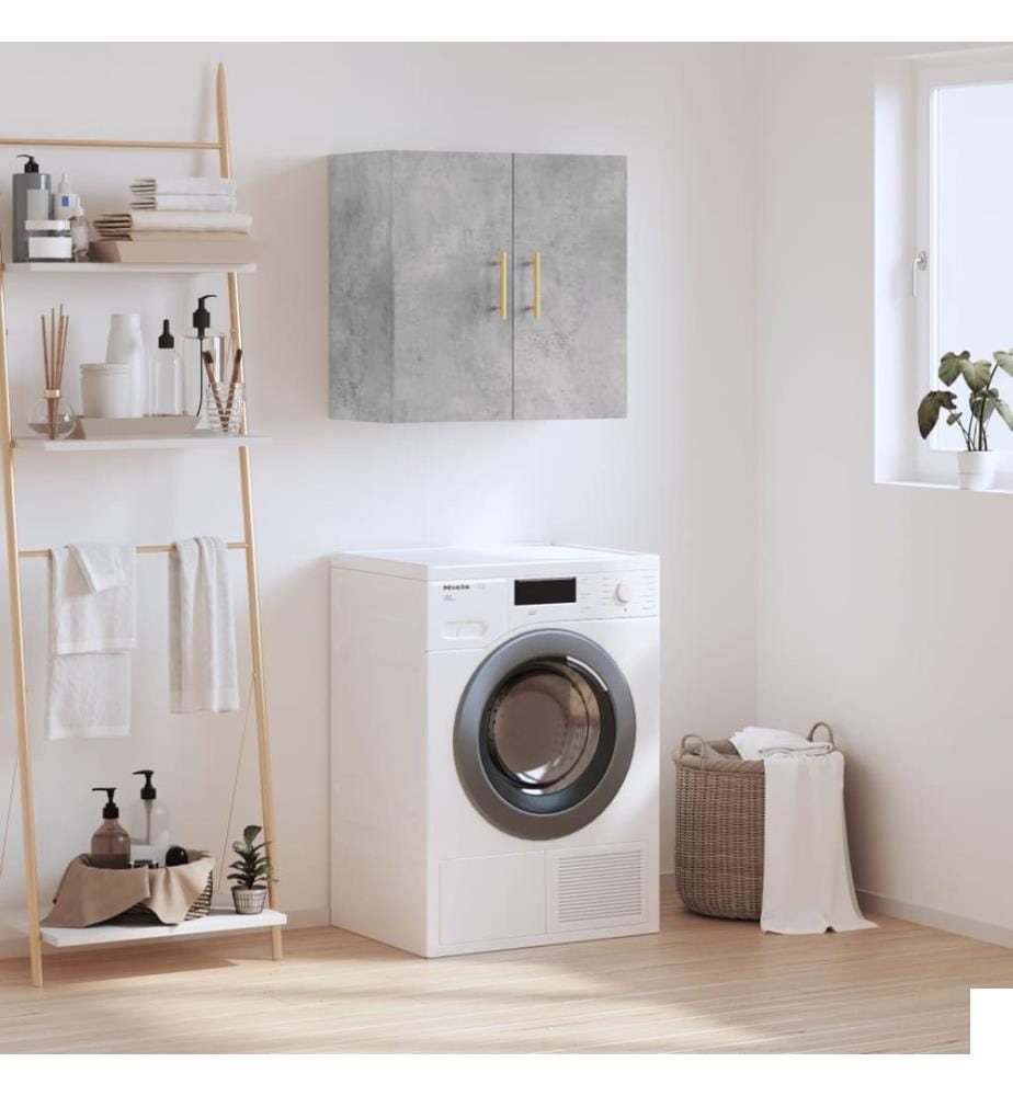 Armoire murale gris béton 60x31x60 cm bois d'ingénierie