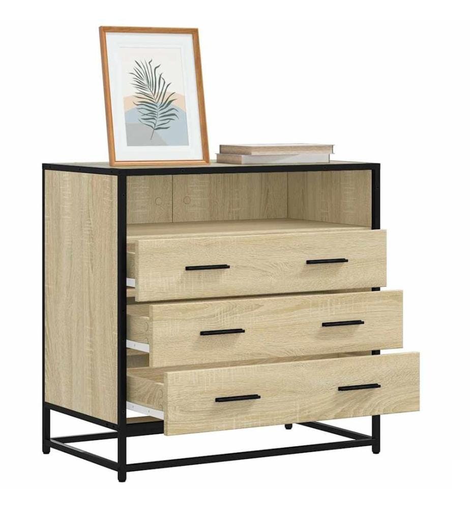 Commode chêne sonoma 70x41x70 cm bois d'ingénierie